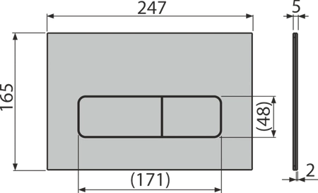 Alcadrain Zestaw Stelaż SÁDROMODUL i Przycisk Stalowy Flat Moon White Połysk