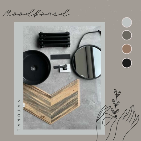 FEELING Umywalka slim nablatowa okrągła 42 cm czarny mat (504)