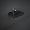 DES Umywalka podwiesz.nablat.61x46cm z otworem czarny mat
