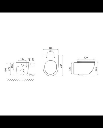 Miska WC z deską TORO Miska wirowa