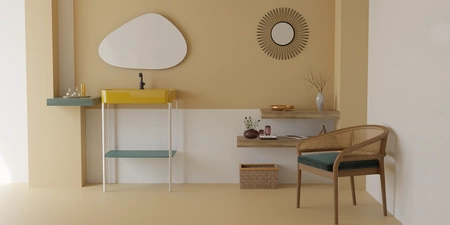 Vitruvit SLASH ceramiczna umywalka podwieszano - nablatowa prostokątna 60 x 40 cm w wybranym kolorze