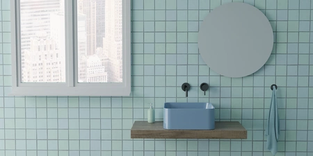 Vitruvit FRAME ceramiczna umywalka nablatowa kwadratowa 38 cm w wybranym kolorze