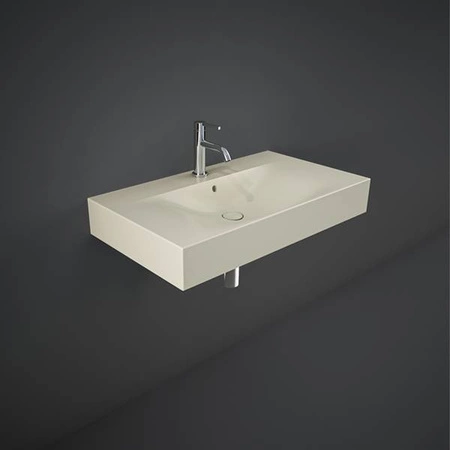 DES Umywalka podwiesz.nablat.81x46cm z otworem beżowy mat