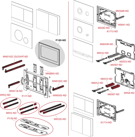 Alcadrain Zestaw Stelaż SÁDROMODUL i Przycisk Aluminiowy Flat Turn Alunox Mat