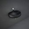 Cloud Umywalka podwieszana & nablatowa 65x44 cm z otworem na baterię CZARNY MAT