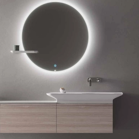 VALET Umywalka podwieszana & nablatowa 112 x 50,5 cm blat P biały połysk