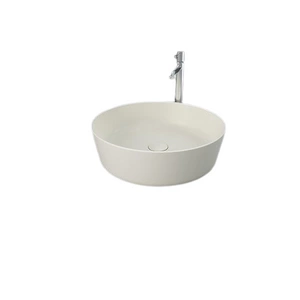 FEELING Umywalka slim nablatowa okrągła 42 cm beż mat (505)