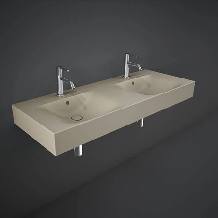 DES Umywalka podwiesz.nablat.121x46cm z otworem cappuccino mat