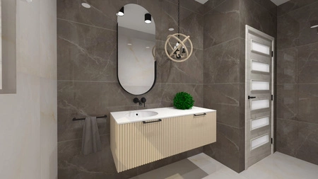 WOODEN MDF w dowolnym kolorze - Lakierowana szafka z lamelami na froncie, dowolna konfiguracja