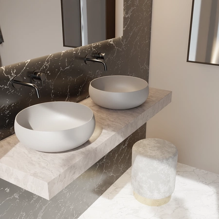 Vitruvit River ceramiczna umywalka nablatowa owalna 40,5 x 36,5 cm w wybranym kolorze