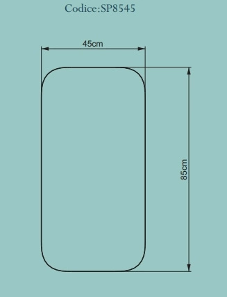 Vitruvit Lustro prostokąt LED 85x45 cm