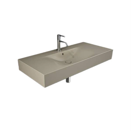 DES Umywalka podwiesz.nablat.101x46cm z otworem cappuccino mat