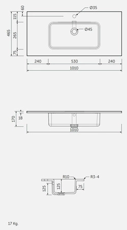 Zestaw JOY Umywalka i Szafka 100cm scandinavianO