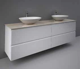 MORNING Umywalka nablatowa owalna 54x38 cm biały połysk