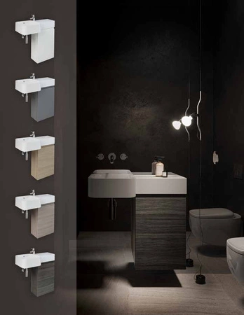 PETIT Umywalka podwiesz. kwadrat blat P 77x36cm z otworem