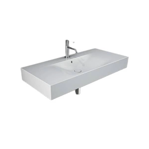 DES Umywalka podwiesz.nablat.101x46cm z otworem biały mat