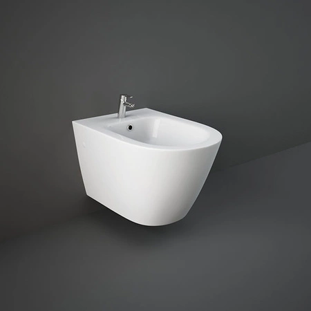 RESORT Bidet podwiesz. 52x36 cm biały połysk z zaślepkami po bokach