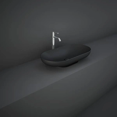 DES UMYWALKA NABLATOWA 70X35CM OWALNA CZARNY MAT