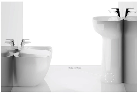 ILLUSION Umywalka wolnostojąca 54x44 cm z otworem biały połysk