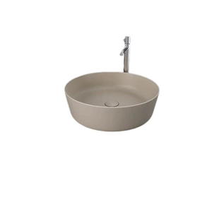 FEELING Umywalka slim nablatowa okrągła 42 cm cappuccino mat (514)