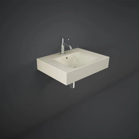 DES Umywalka podwiesz.nablat.61x46cm z otworem beżowy mat