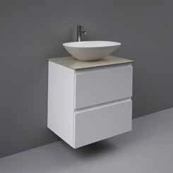 MORNING Umywalka nablatowa owalna 54x38 cm biały połysk