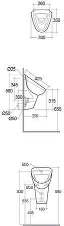 PHOENIX pisuar 35 cm