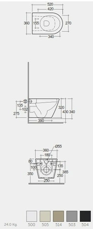 FEELING Resort Deska WC slim wolnoopadająca biały mat (500)