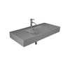 DES Umywalka podwiesz.nablat.101x46cm z otworem szary mat