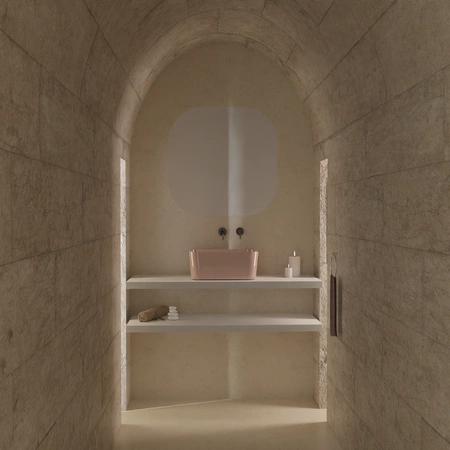 Vitruvit FRAME ceramiczna umywalka nablatowa kwadratowa 38 cm w wybranym kolorze