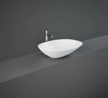 Zestaw DES Miska WC podwieszana z deską W/O i Umywalką Nablatową MORNING owalną 54x38 cm biały połysk