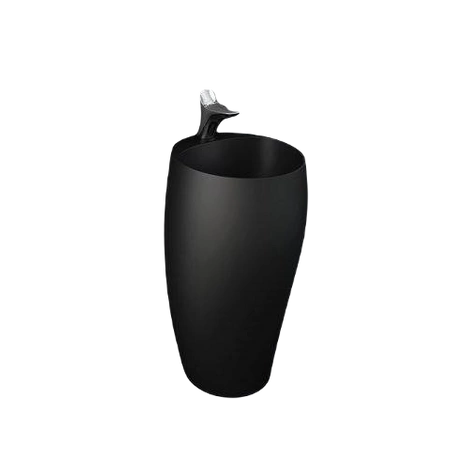 CLOUD Umywalka wolnostojąca okrągła 50x47cm z otworem czarny mat