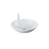 DIANA Umywalka nablatowa 45 cm okrągła biały połysk