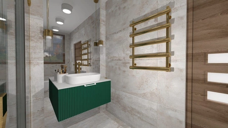 WOODEN MDF w dowolnym kolorze - Lakierowana szafka z lamelami na froncie, dowolna konfiguracja