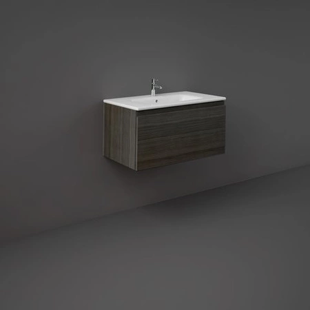 Zestaw Joy Umywalka & Szafka UNO Joy podumywalkowa podwieszana 80 MOKA WALNUT