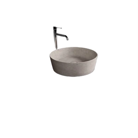 RAK Ceramics SKIN Umywalka slim nablatowa okrągła 42 cm Blush Concrete - Efekt kamienia