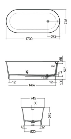 VALET Wanna 170 x 74,5 cappuccino