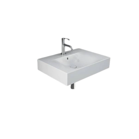 DES Umywalka podwiesz.nablat.61x46cm z otworem biały mat