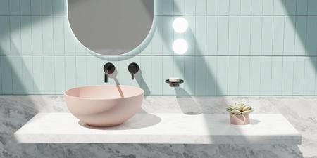 Vitruvit SKY ceramiczna umywalka nablatowa okrągła 40 cm w wybranym kolorze