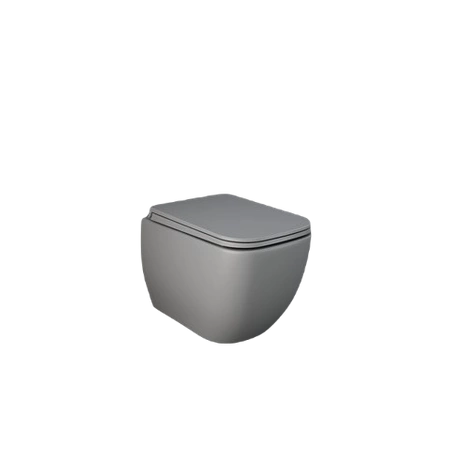 FEELING METROPOLITAN Deska WC slim wolnoopadająca szary mat (503)