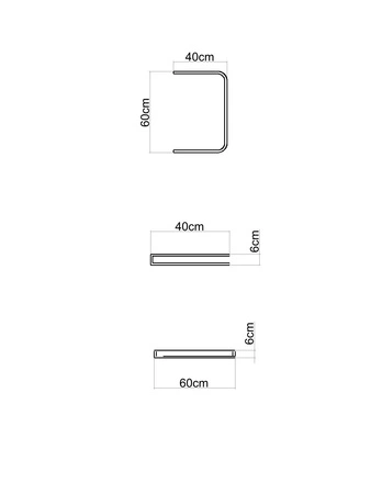 Vitruvit Slash reling pod umywalkę, mat GRAPHITE