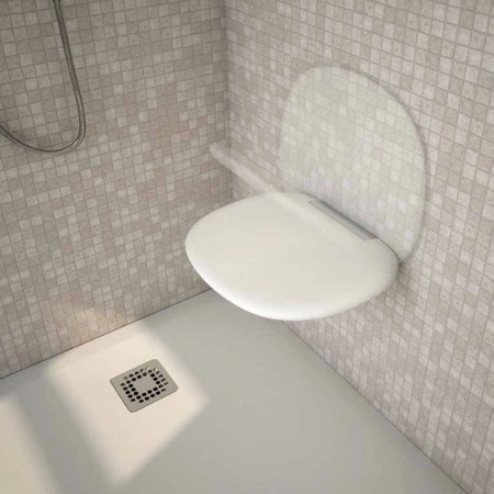 SILVER SIEDZISKO PRYSZNICOWE SKŁADANE 40x34 cm