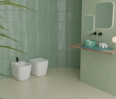 Vitruvit Glamour stojąca miska WC rimless w wybranym kolorze