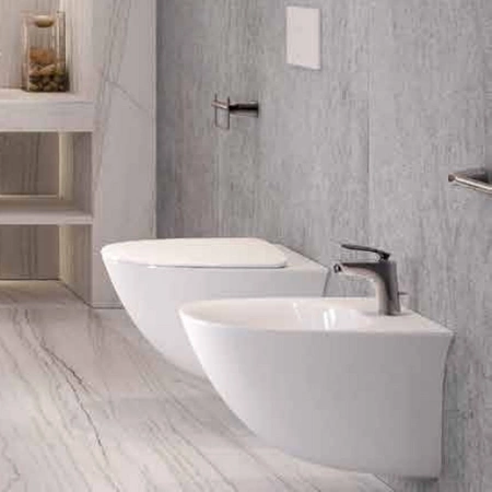 SENSATION Bidet podwieszany 48 x 38 cm biały połysk