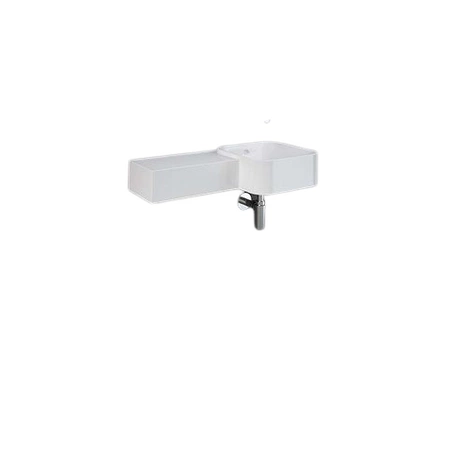 PETIT Umywalka podwiesz. kwadrat blat L 77x36cm Bez otworu