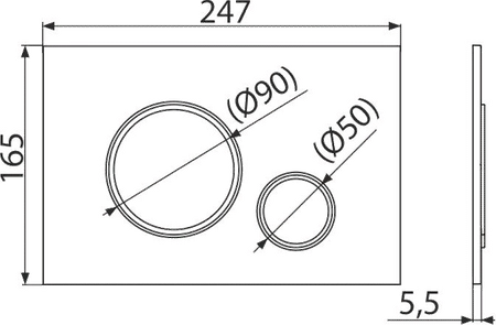 Alcadrain Zestaw Stelaż SÁDROMODUL i Przycisk THIN Biały Mat/Chrom Połysk