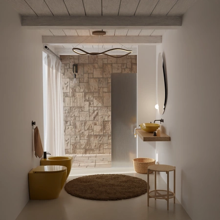 Vitruvit Open stojąca miska WC rimless w wybranym kolorze