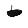 FEELING Umywalka slim nablatowa owalna 55x35 cm czarny mat (504)