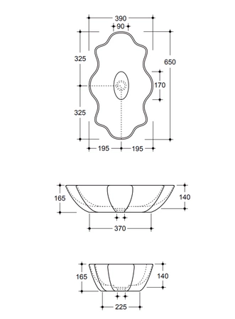 Vitruvit SEASTAR ceramiczna umywalka nablatowa 65 x 39 cm w wybranym kolorze