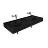 DES Umywalka podwiesz.nablat121x46cm bez otworów czarny mat